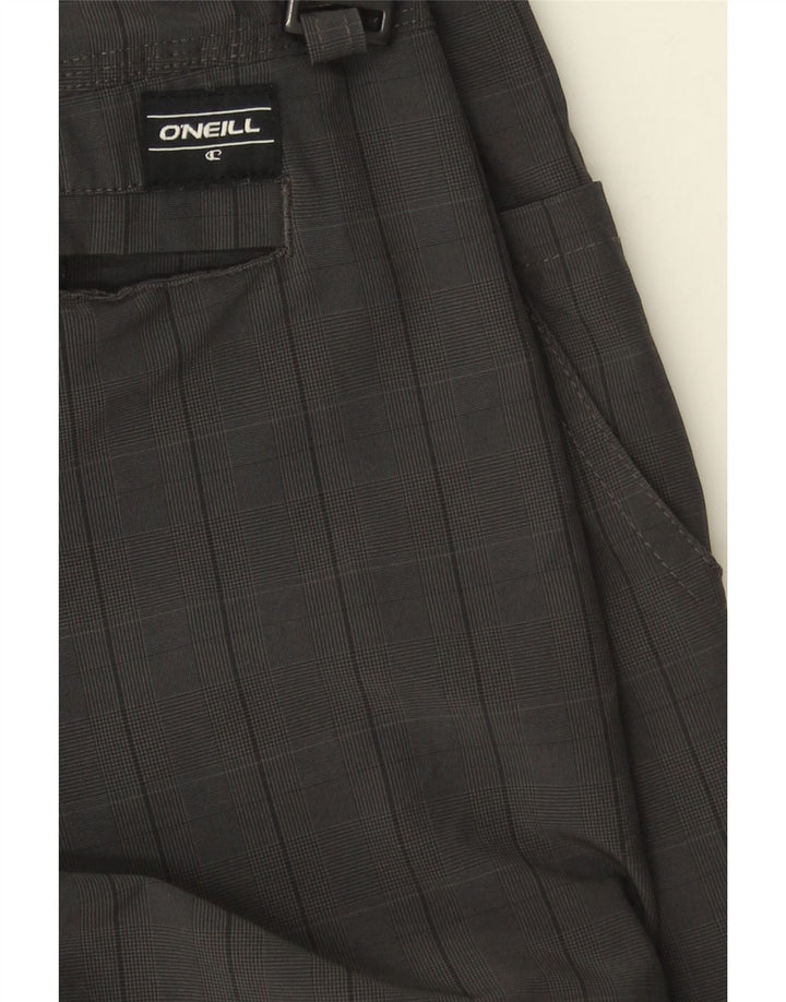 O'NEILL Mens Cargo Shorts W36 Large Grey Check Polyester Vintage O'Neill and Second-Hand O'Neill from Messina Hembry 
