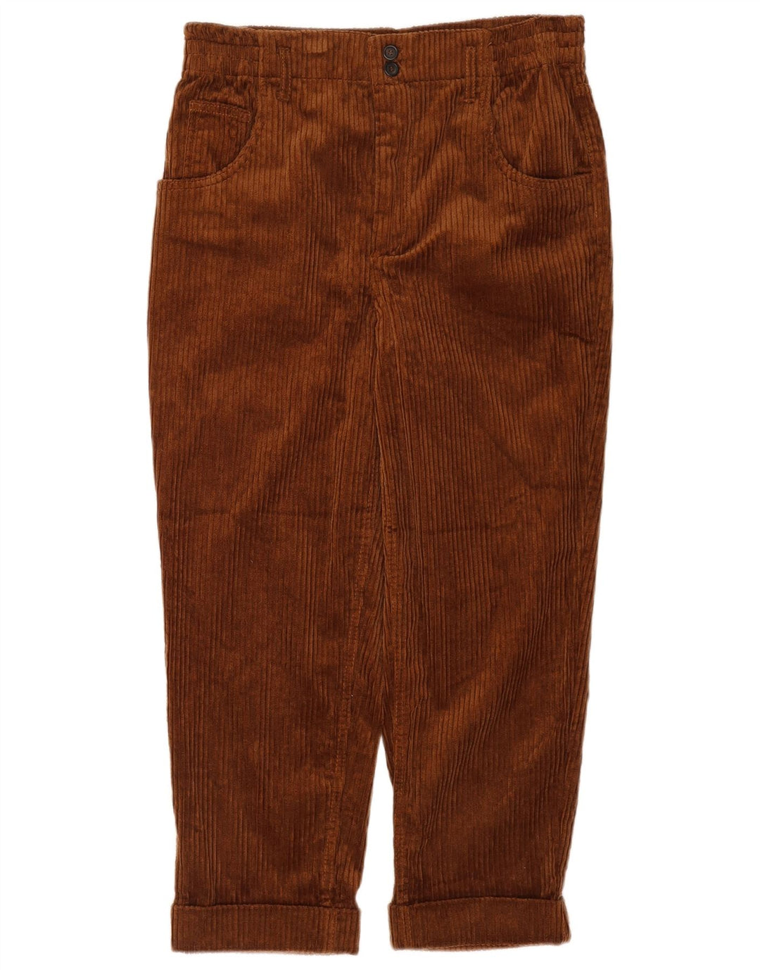 Pantaloni Crop din velur pentru femei Zara Mediu L28 L24 Maro