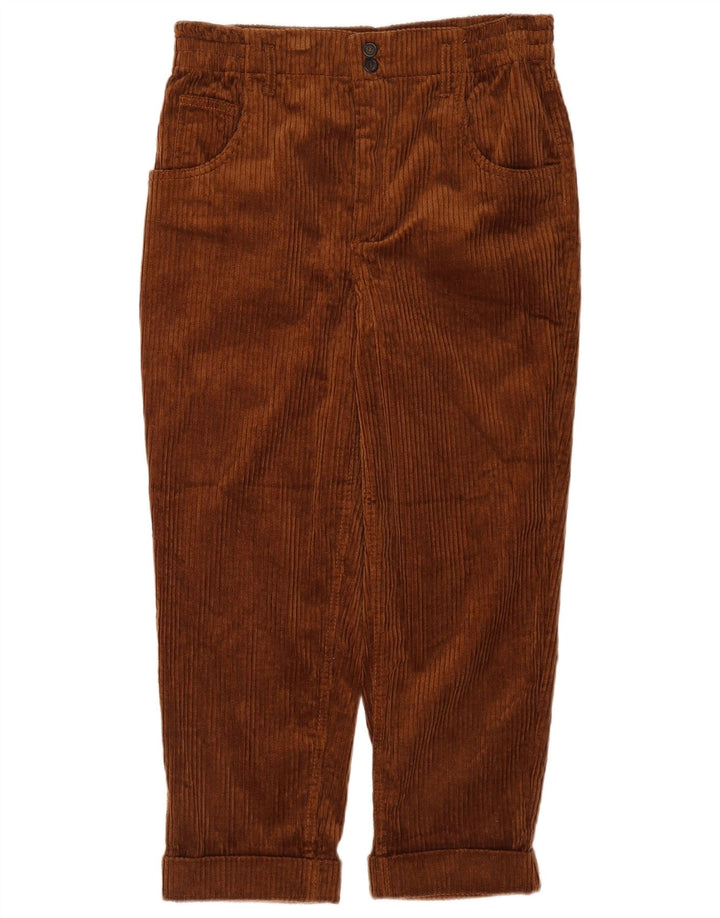 Pantaloni Crop din velur pentru femei Zara Mediu L28 L24 Maro