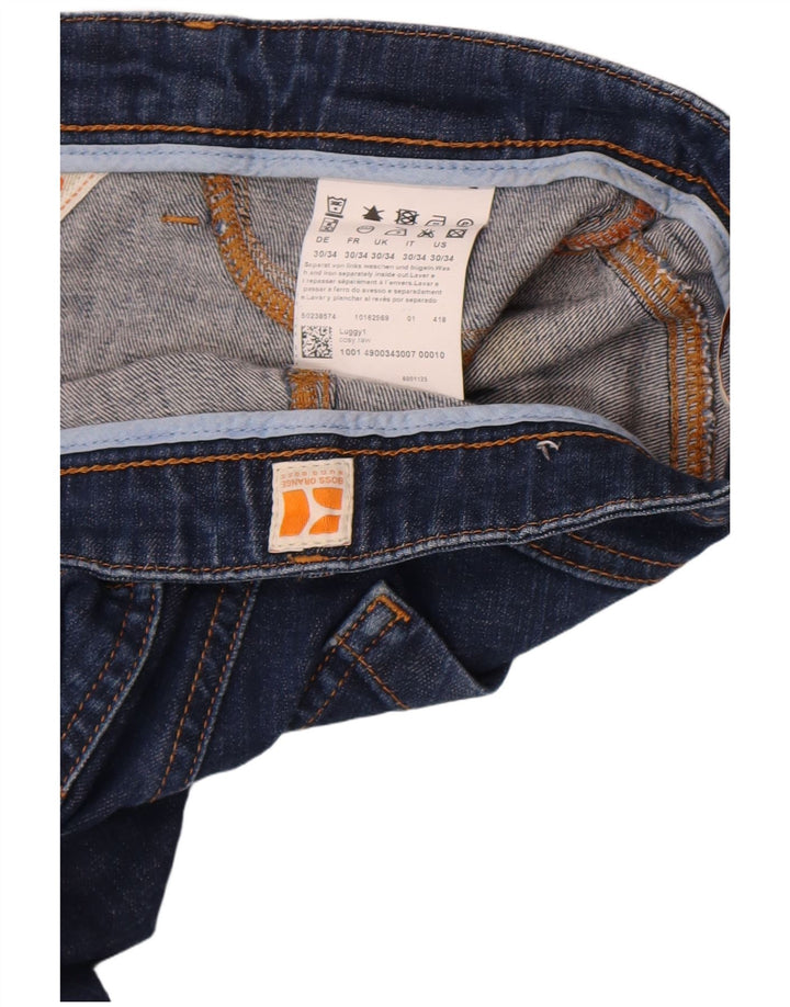 Blugi slim pentru femei Hugo Boss L30 L27 bumbac bleumarin