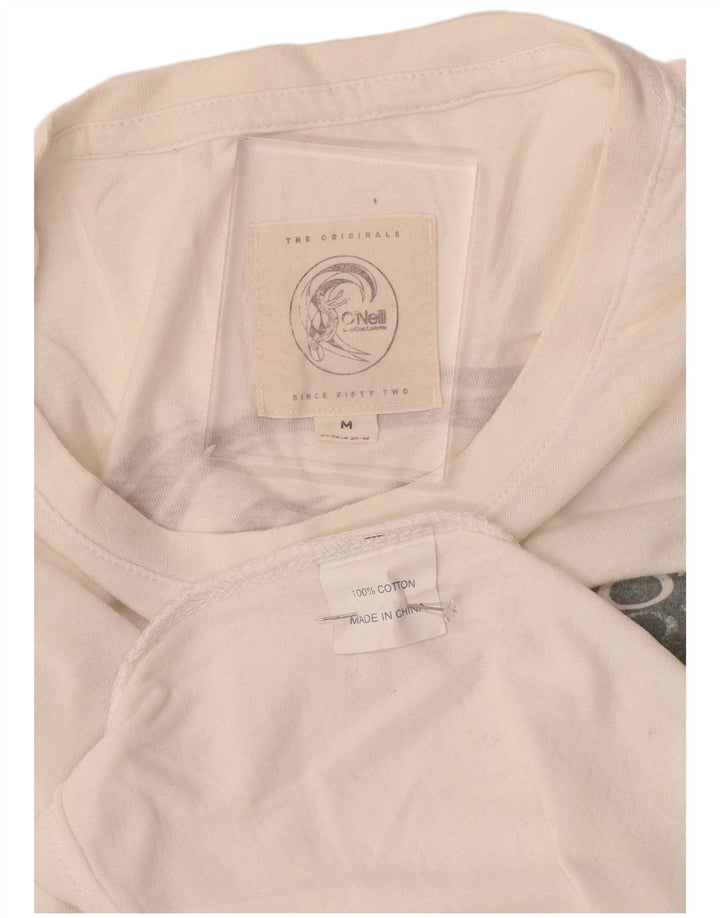 Tricou grafic O'Neill pentru bărbați Top mediu din bumbac alb