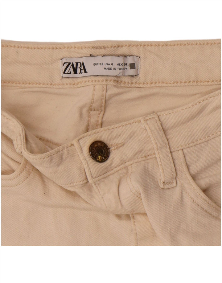 Blugi Bootcut pentru Damă Zara EU 38 Mici W28 L32 Alb