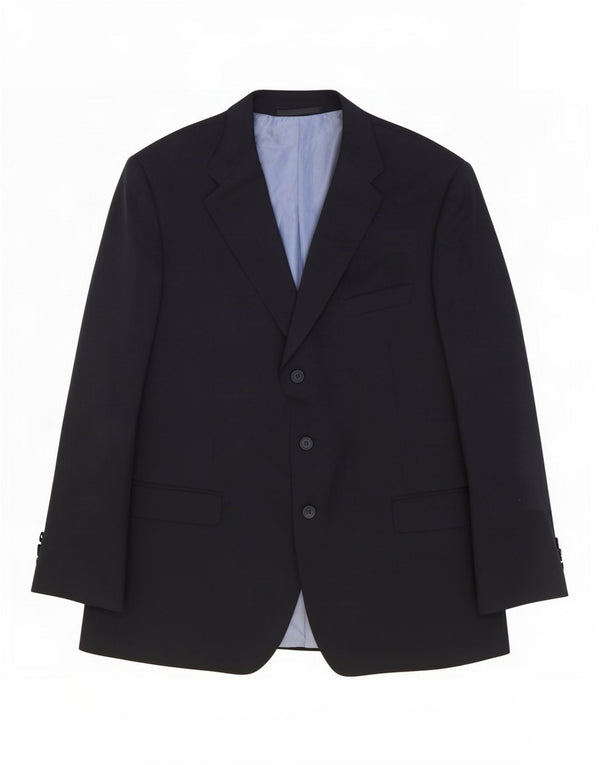 Jachetă pentru bărbați Marks & Spencer, cu 3 nasturi, UK 44 XL Lână bleumarin