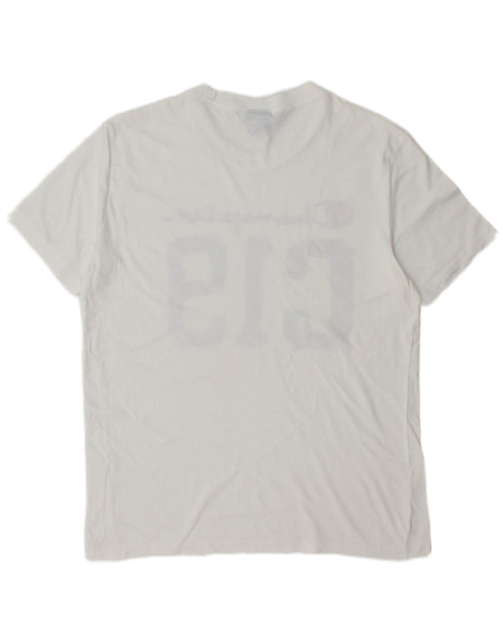 Tricou grafic pentru bărbați CHAMPION Top Mediu Alb