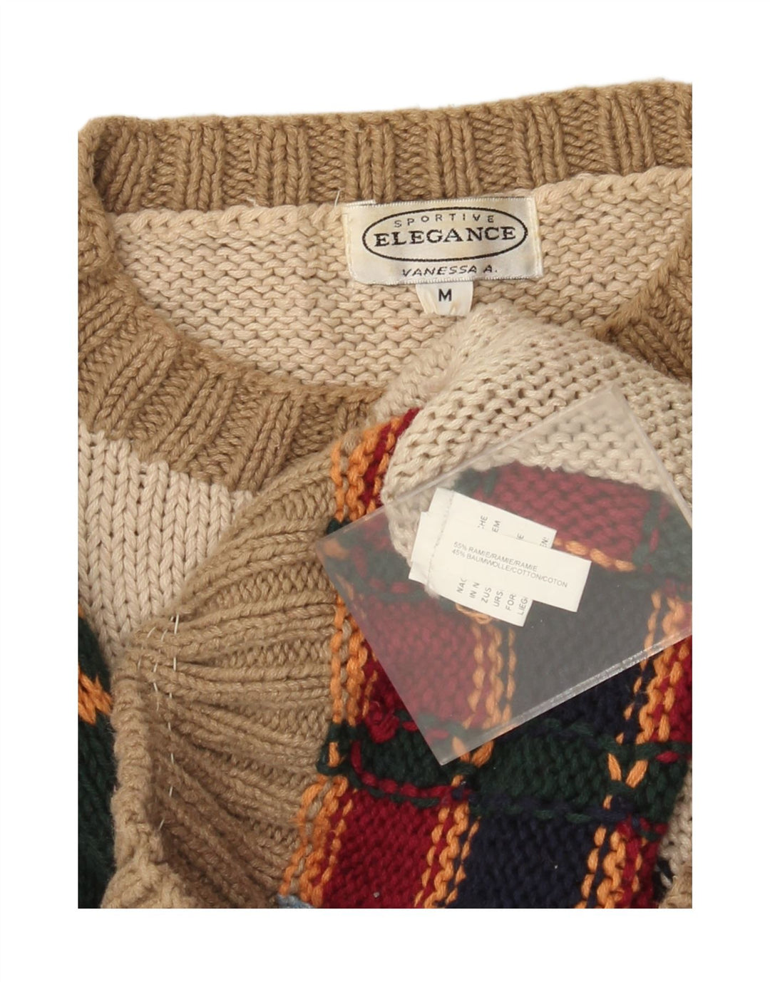 Pulover pentru bărbați cu gât crew Elegance, mediu multicolor, noutate