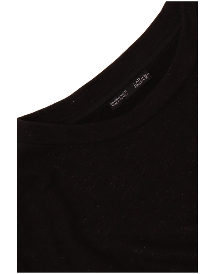 Top pentru femei Zara cu mânecă lungă UK 14 Medium Black Flecked