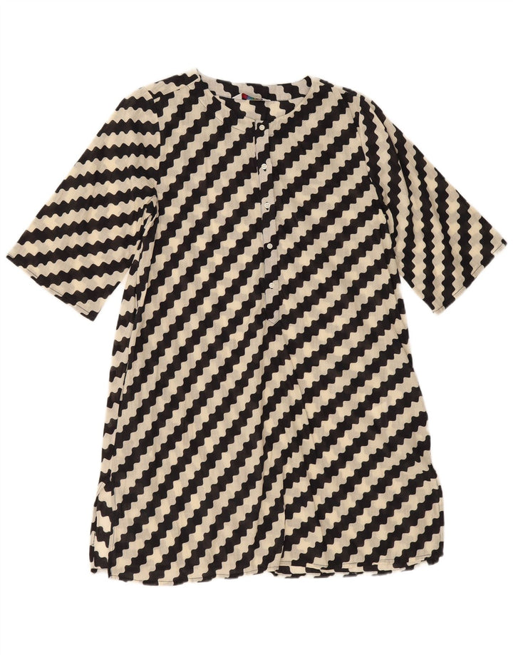 COMPANIA FANTASTICA Rochie A-Line pentru femei UK 14 Bumbac cu dungi negre medii