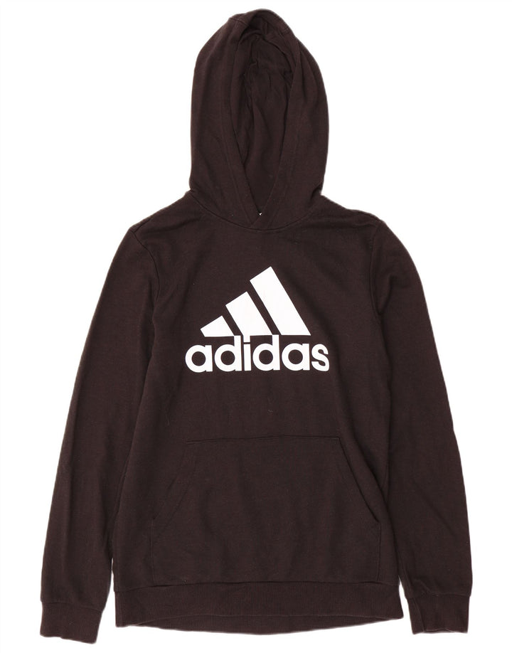 Pulover ADIDAS pentru băieți, cu grafică, 15-16 ani, bumbac negru