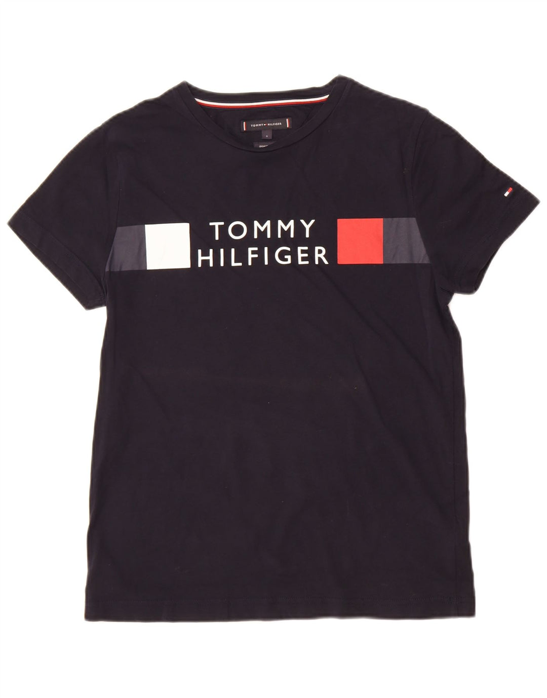 Tricou grafic Tommy Hilfiger pentru bărbați Top mic din bumbac negru