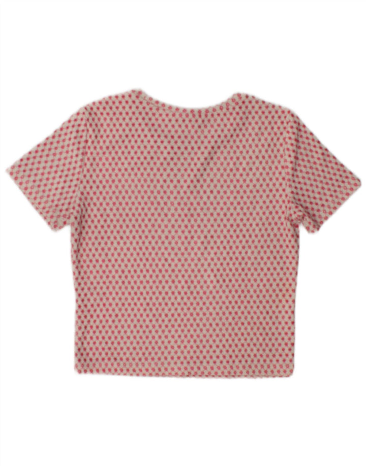 Top Crop pentru Damă Zara UK 12 Medium Roz Geometric