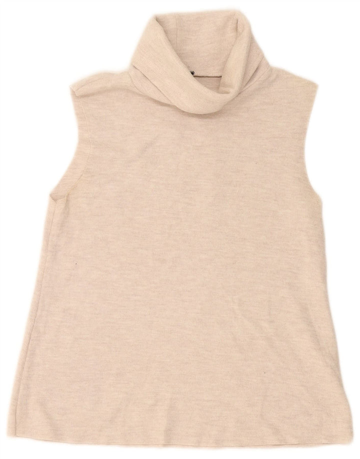 Vest Vest Top Femei Zara UK 12 Medium Bumbac alb