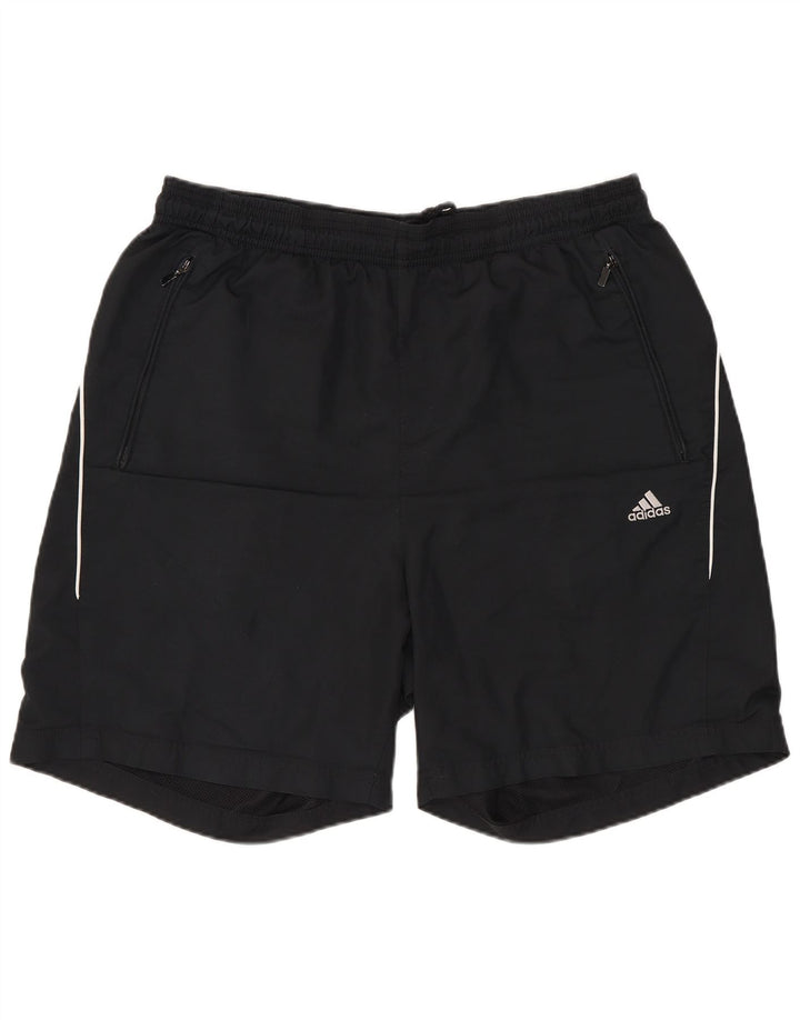 Pantaloni scurți sport ADIDAS pentru bărbați, poliester mediu negru