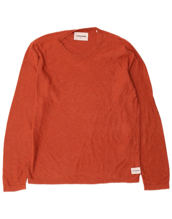 Jack & Jones Top pentru bărbați cu mânecă lungă din bumbac portocaliu mic