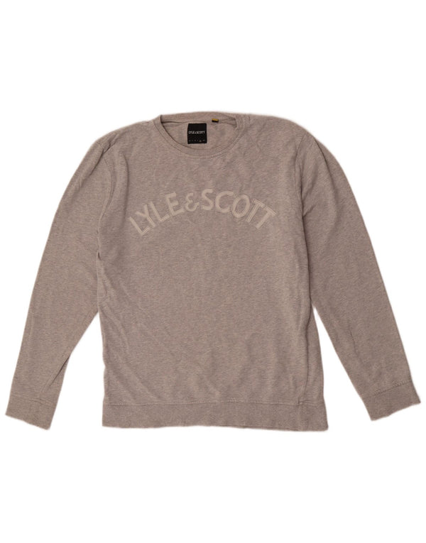 Hanorac cu grafic Lyle & Scott pentru bărbați, XL, bumbac cu pete gri