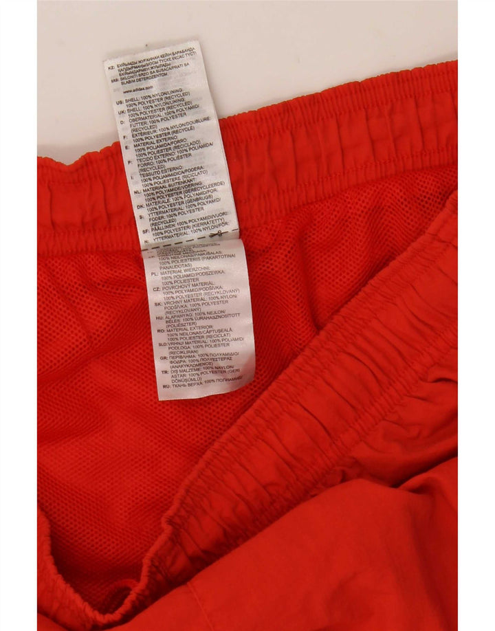 Pantaloni scurți de înot Adidas pentru bărbați, nailon roșu mediu