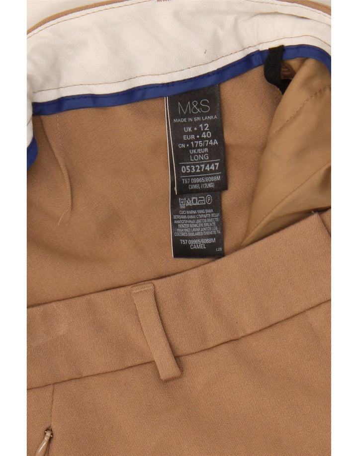 Pantaloni chino subțiri pentru femei Marks & Spencer UK 12 Medium W32 L33 Maro