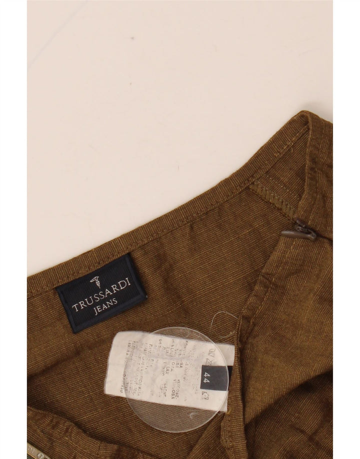 TRUSSARDI Fusta A-Line Femei IT 44 Medium W29 Maro Viscoza