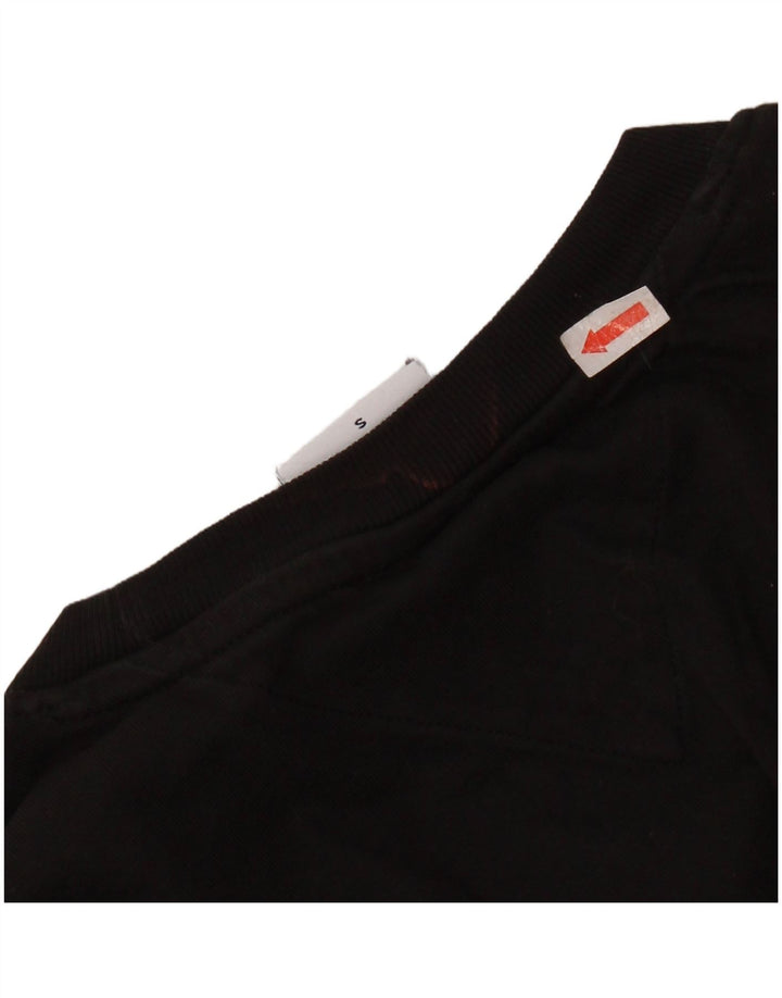 TOMMY HILFIGER Tricou cu grafic crop pentru femei Top UK 10 Bumbac negru mic