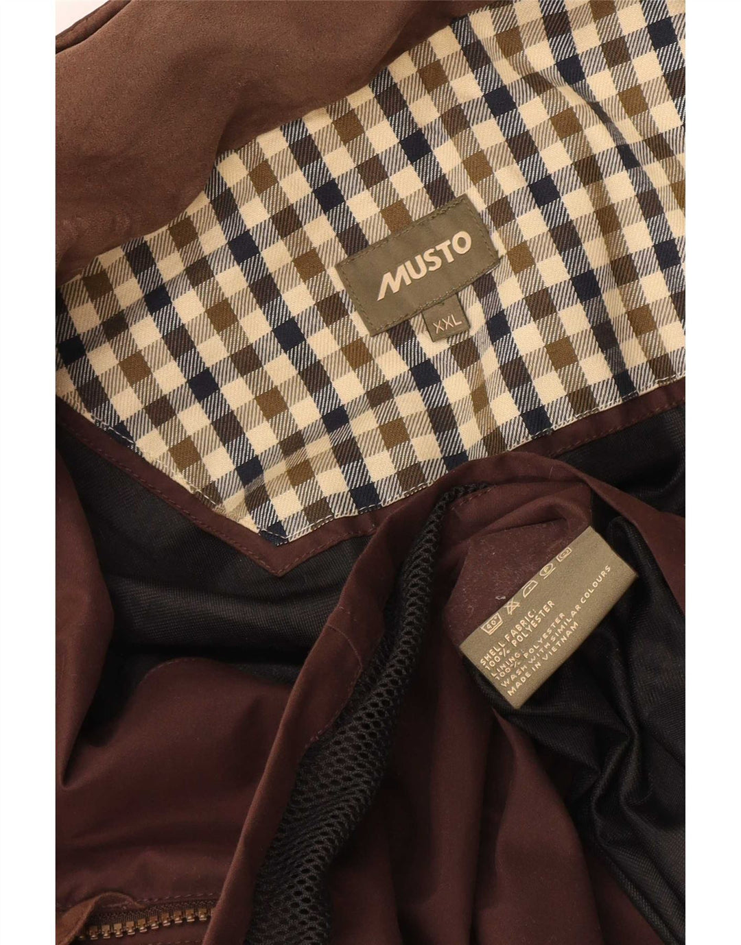 Haina de vânt pentru bărbați Musto UK 44 2XL Maro Poliester