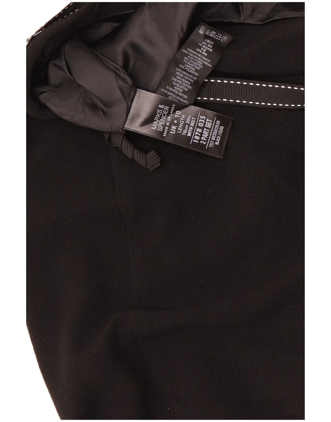 Fustă A-Line pentru femei Marks & Spencer UK 10 Small W30 Poliester negru