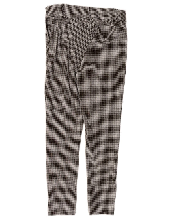 Pantaloni tăiați Trafaluc pentru femei Zara Medium L28 L26 Black Houndstooth