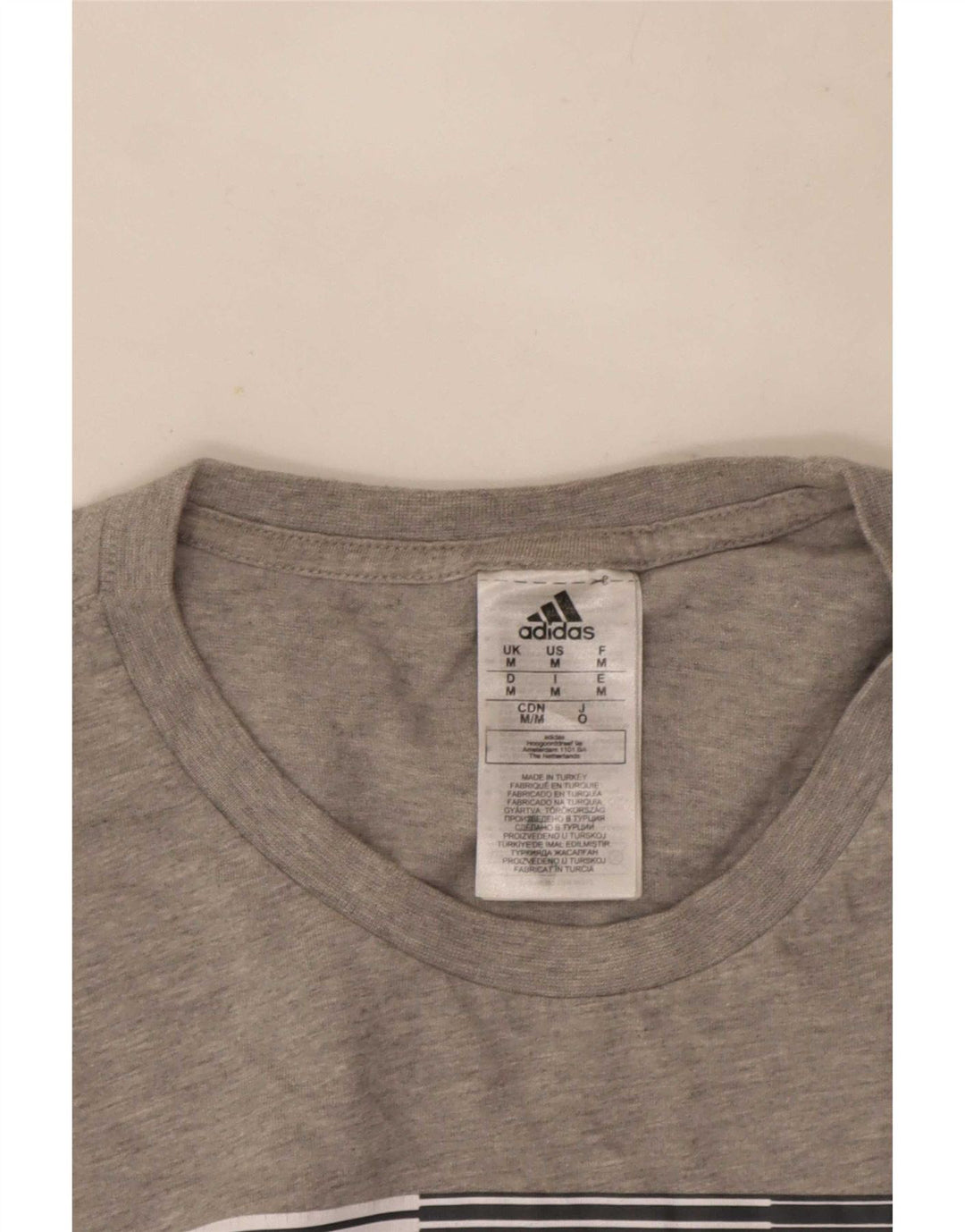 Tricou grafic pentru bărbați Adidas Top Mediu Gri, bumbac cu pete