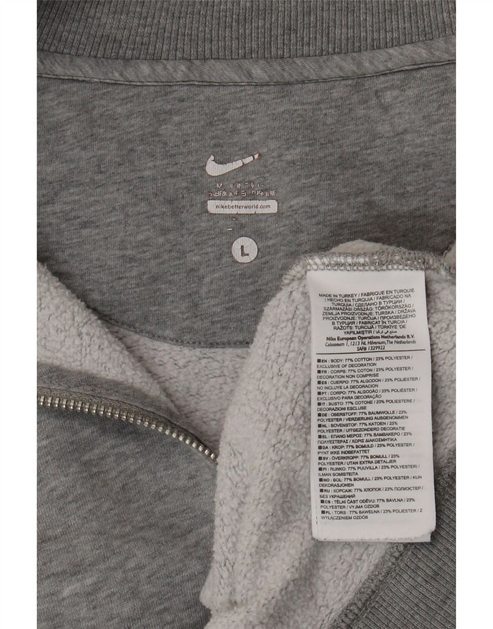 Jachetă de trening pentru bărbați NIKE, mare, gri bumbac cu pete