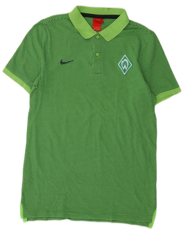 Tricou polo Nike SV Werder Bremen pentru bărbați, bumbac cu dungi verzi medii