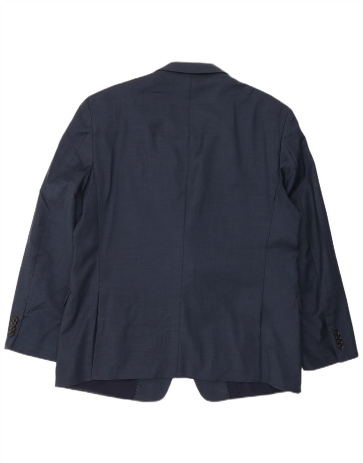 Sacou Tommy Hilfiger pentru bărbați, cu 2 nasturi, UK 46 3XL Lână bleumarin