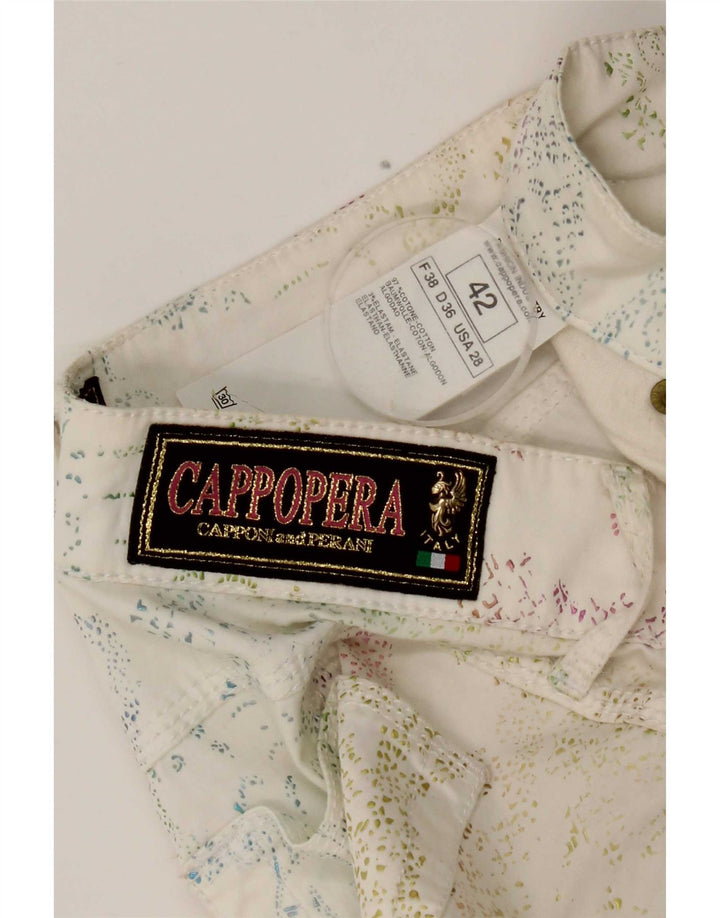 Pantaloni casual Cappopera pentru femei IT 42 Medium W26 L29 alb
