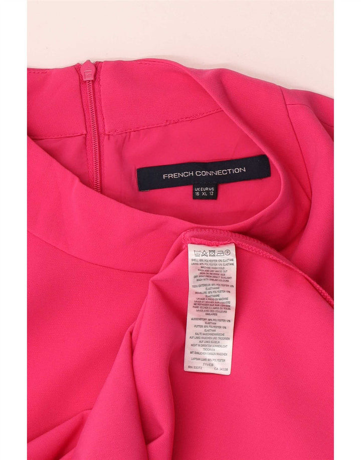 Rochie de damă French Connection fără mâneci, UK 16, poliester roz mare