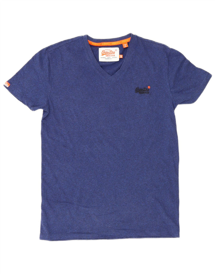 Tricou pentru bărbați Superdry Top mic din bumbac bleumarin