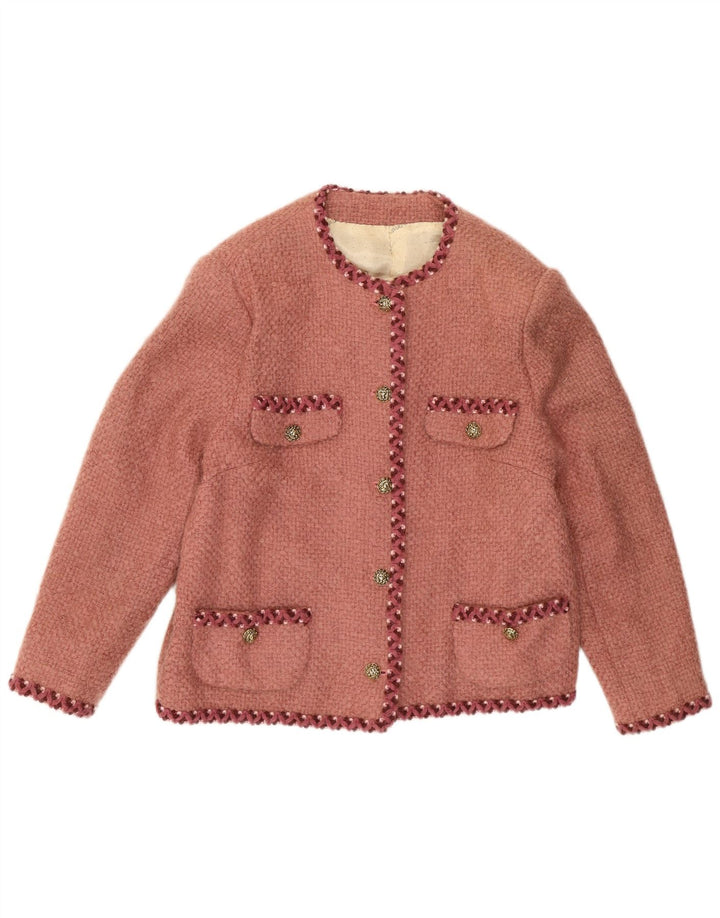 Jachetă vintage pentru femei cu 5 nasturi, roșu mediu UK 14