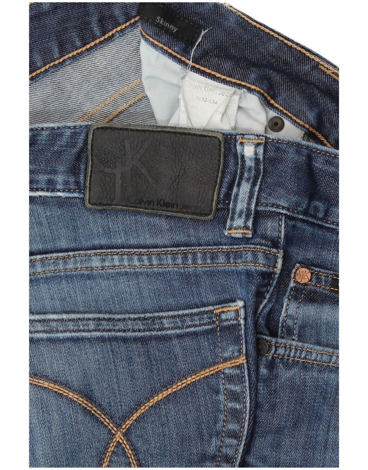 Blugi skinny pentru bărbați Calvin Klein W32 L30 albastru