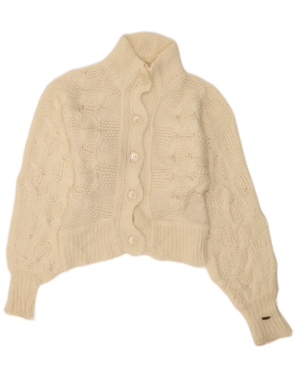 Pulover cardigan pentru femei MET UK 12 Medium Beige Mohair