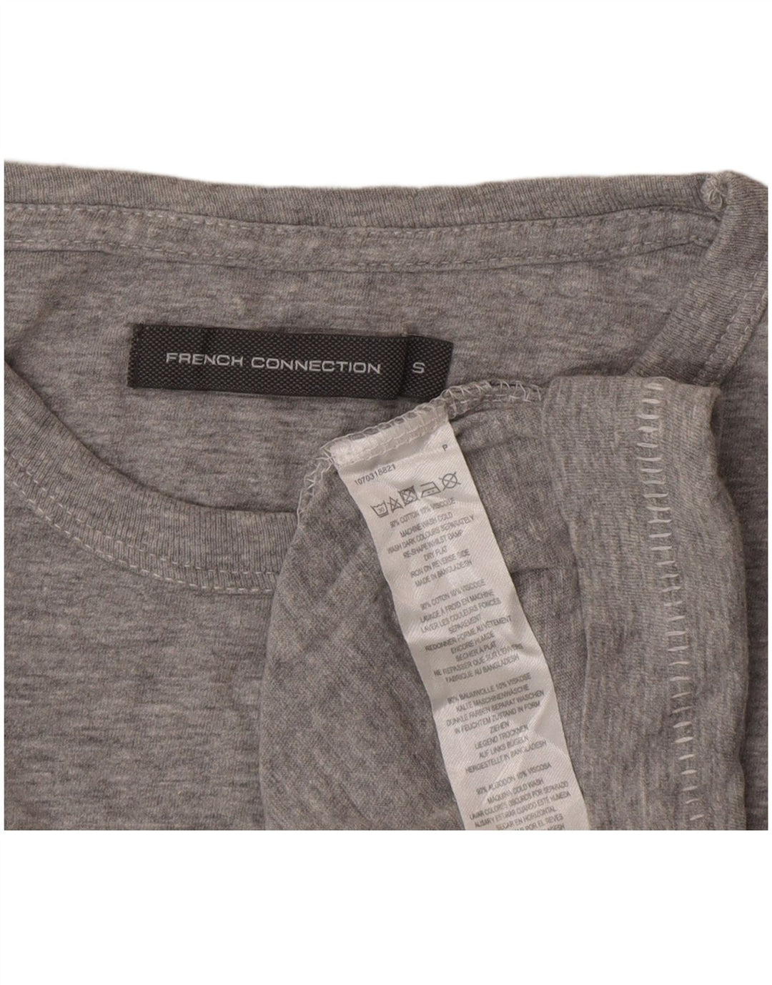 Tricou pentru femei French Connection Top UK 10 Small Grey Bumbac
