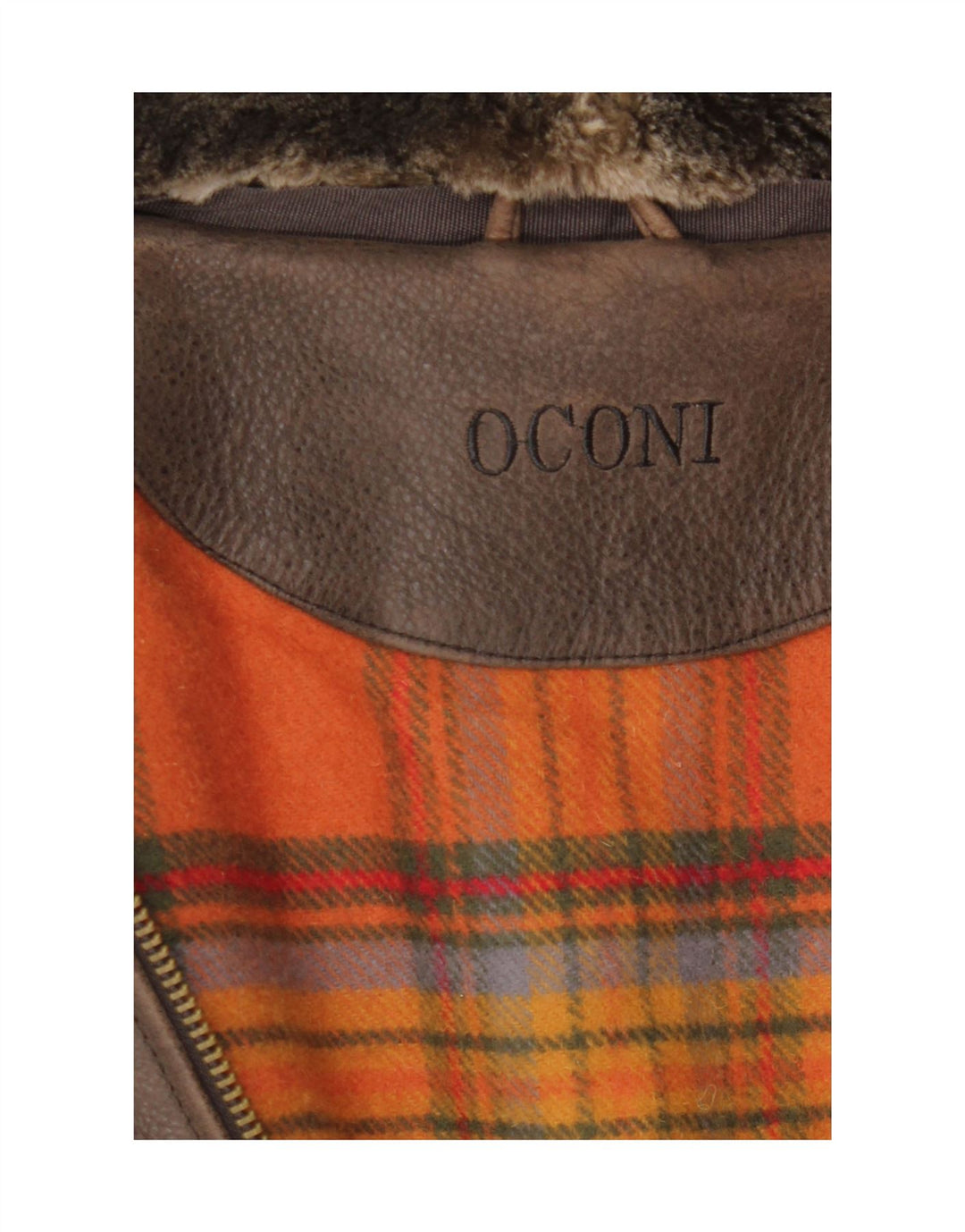 Jachetă din piele pentru bărbați Oconi IT 54 2XL din piele maro