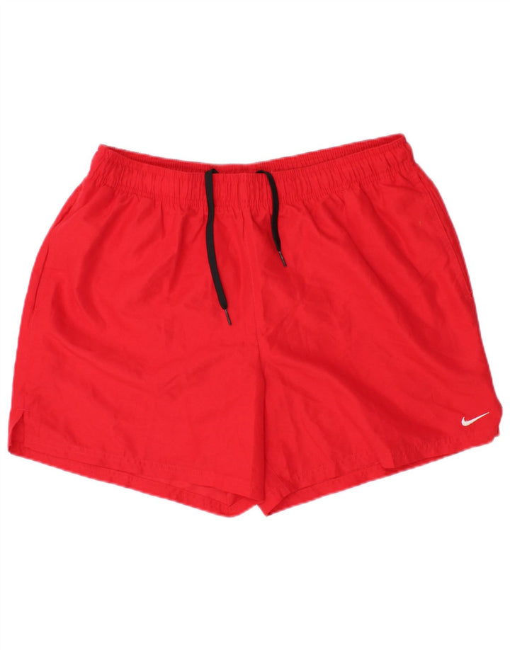 Pantaloni scurți sport NIKE pentru bărbați, poliester roșu mare