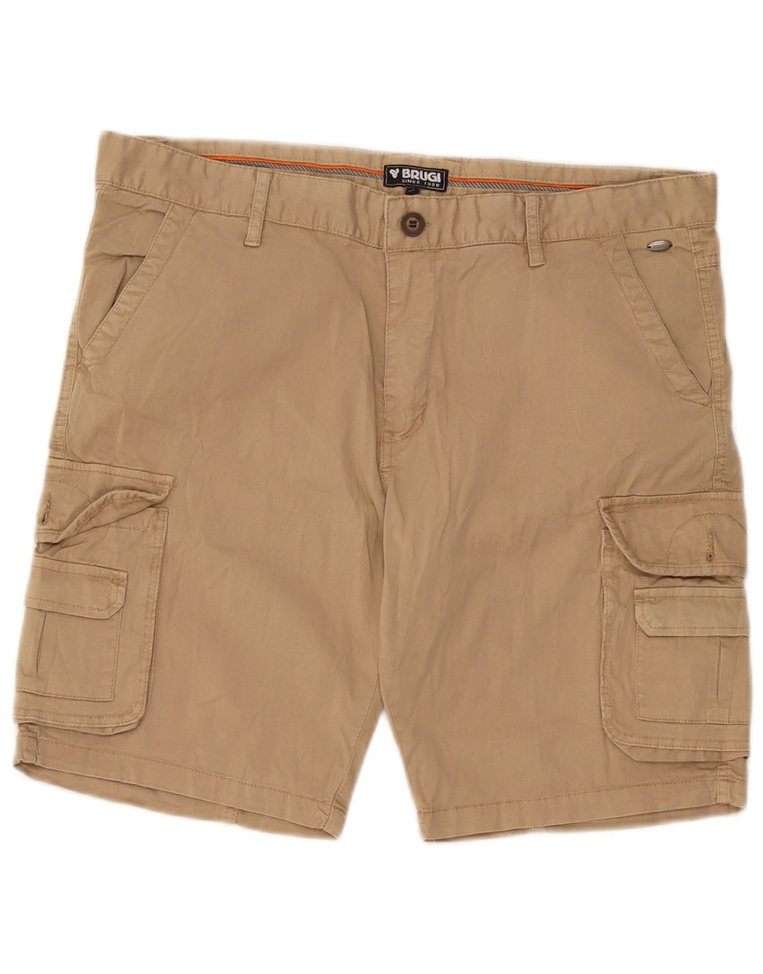 Pantaloni scurți cargo pentru bărbați Brugi W36, mare, bej, bumbac