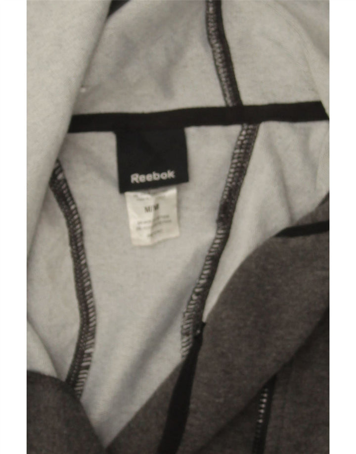 REEBOK Mens Zip Hoodie Sweater Medium Grey Cotton Vintage Reebok and Second-Hand Reebok from Messina Hembry 