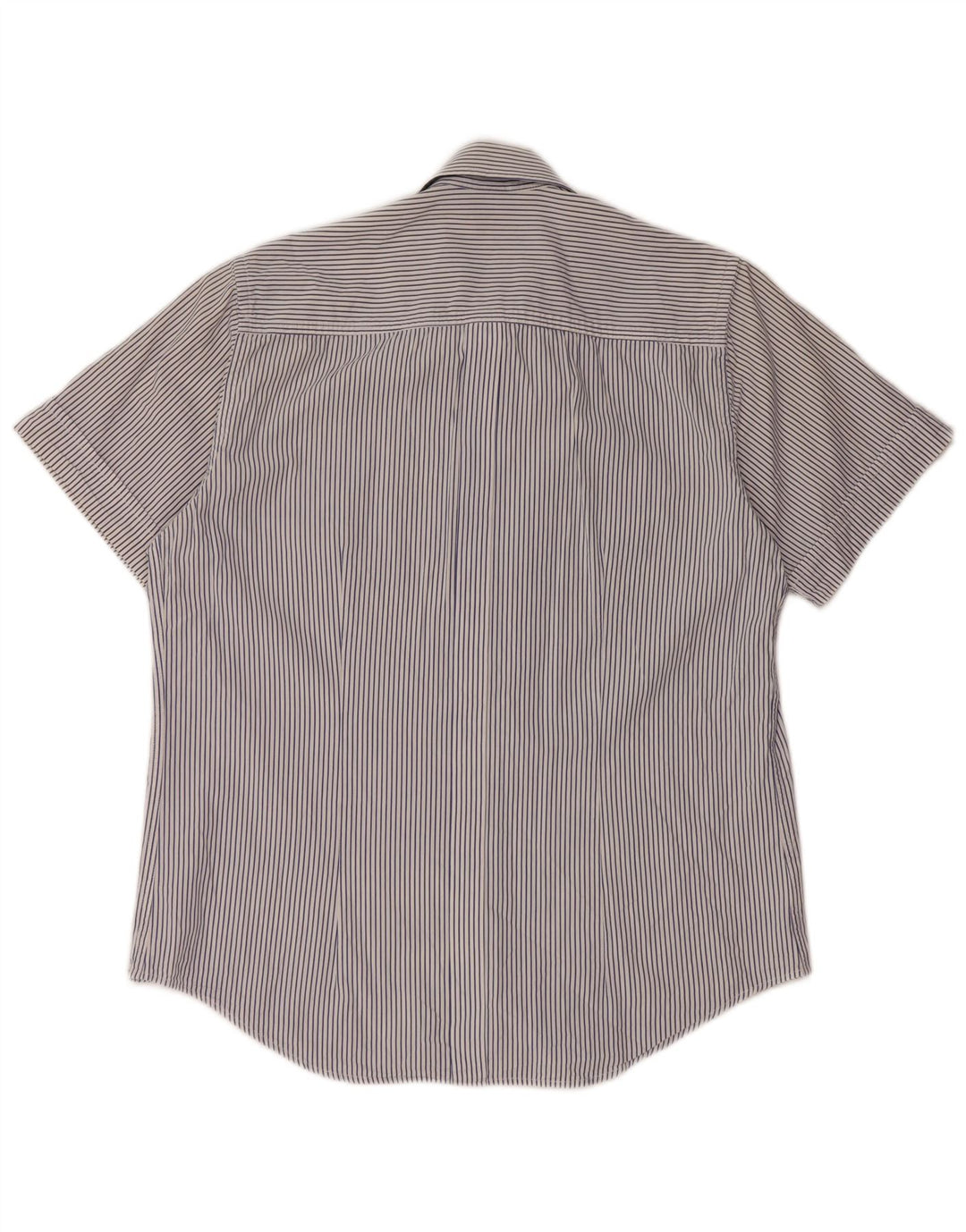 SERGIO TACCHINI Cămașă cu mânecă scurtă pentru bărbați, bumbac cu dungi albastru bleumarin mediu