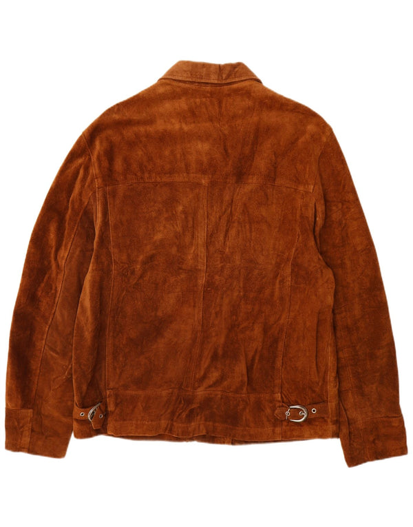 PACIFIC AIR FORCES Jachetă de piele intoarsa pentru barbati IT 52 XL din piele maro