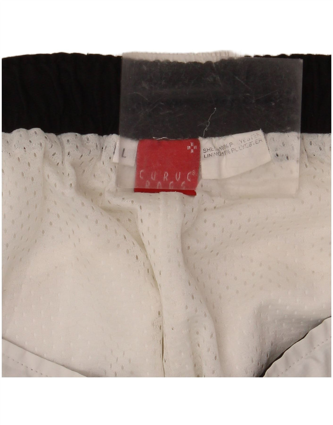 Pantaloni scurți sport pentru bărbați VINTAGE, mari, alb, din poliester