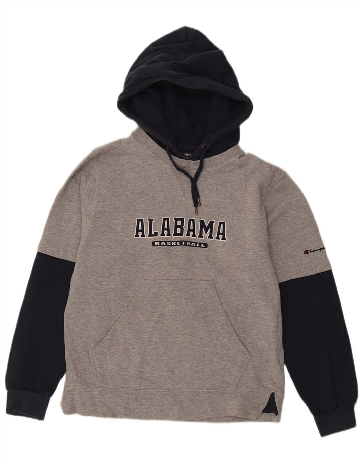 Pulover pentru bărbați Champion Alabama Graphic Hoodie, mic, gri, bumbac color bloc