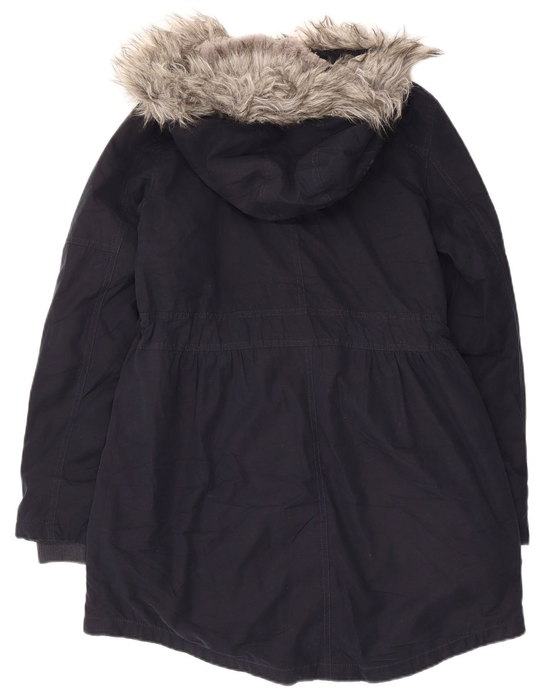 Jachetă parka Sherpa cu glugă pentru femei Oasis UK 10 Poliester bleumarin mic