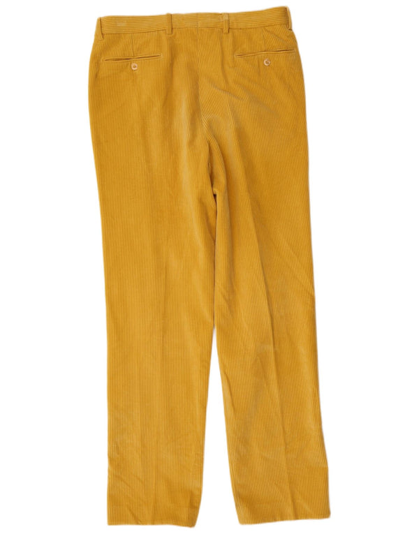 Pantaloni Bonato bărbătesc din catifea IT 52 XL W34 L35 galben bumbac