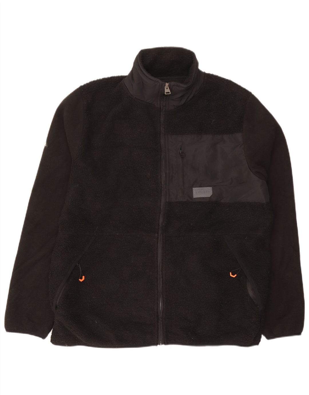 Jachetă fleece pentru bărbați Superdry UK 44 2XL poliester negru