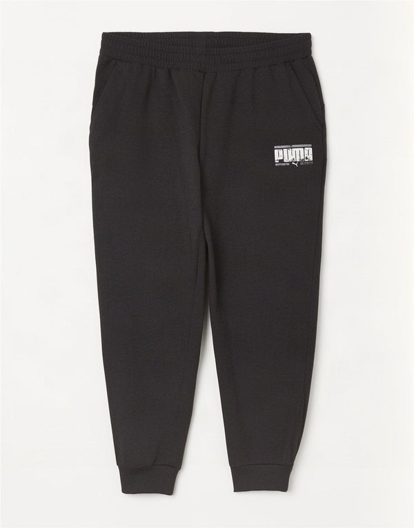 Pantaloni de trening Puma Graphic pentru bărbați Joggeri XL bumbac gri