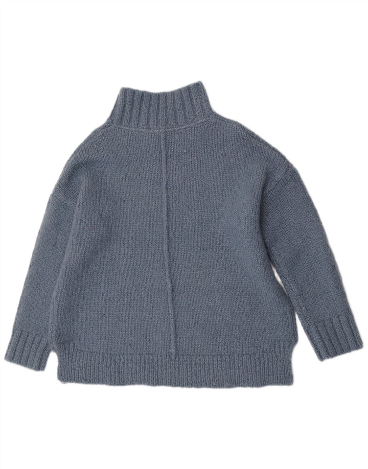 White Stuff Pulover cu gât țestoasă supradimensionat pentru femei UK 14 Medium Blue