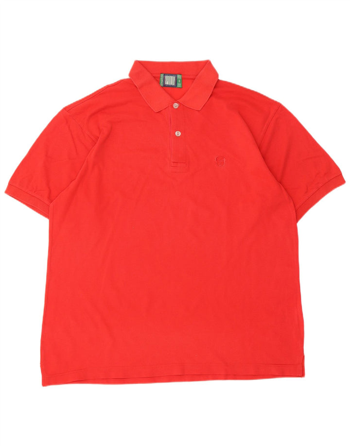 Tricou polo Sergio Tacchini pentru bărbați, bumbac roșu mare